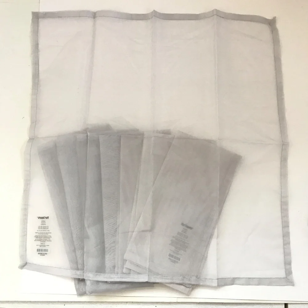 PIER 1 Napkins Silver Organza Sheer Set of 8